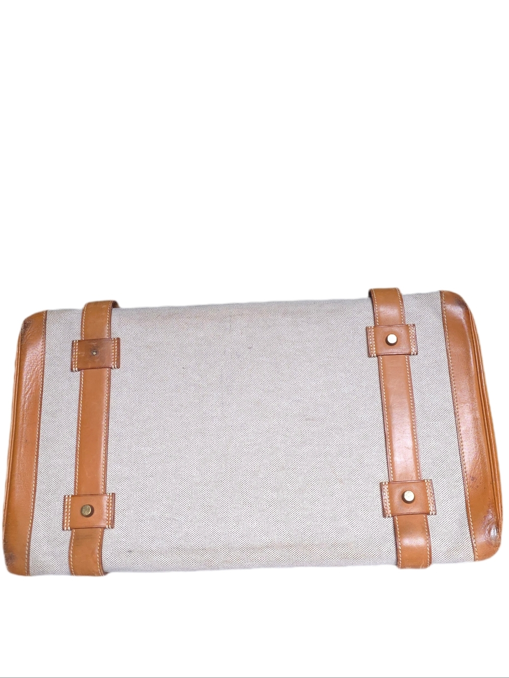Hermès Drag Beige Canvas and Tan Leather Travel Bag - Picture 7 of 16